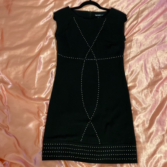 Kensie pretty black dress with studs - Picture 1 of 8